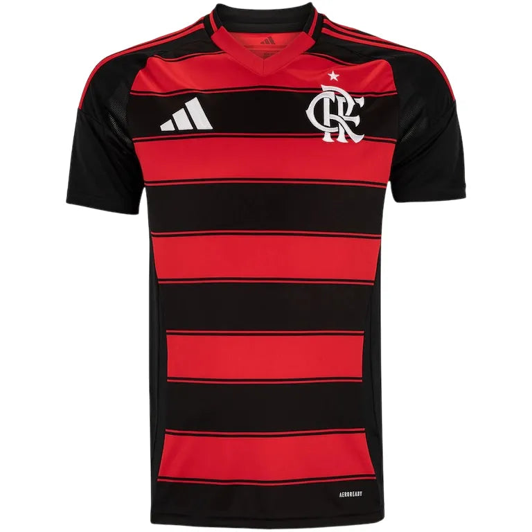 Camisa Flamengo CRF Home 25/26 - Preta e Vermelha